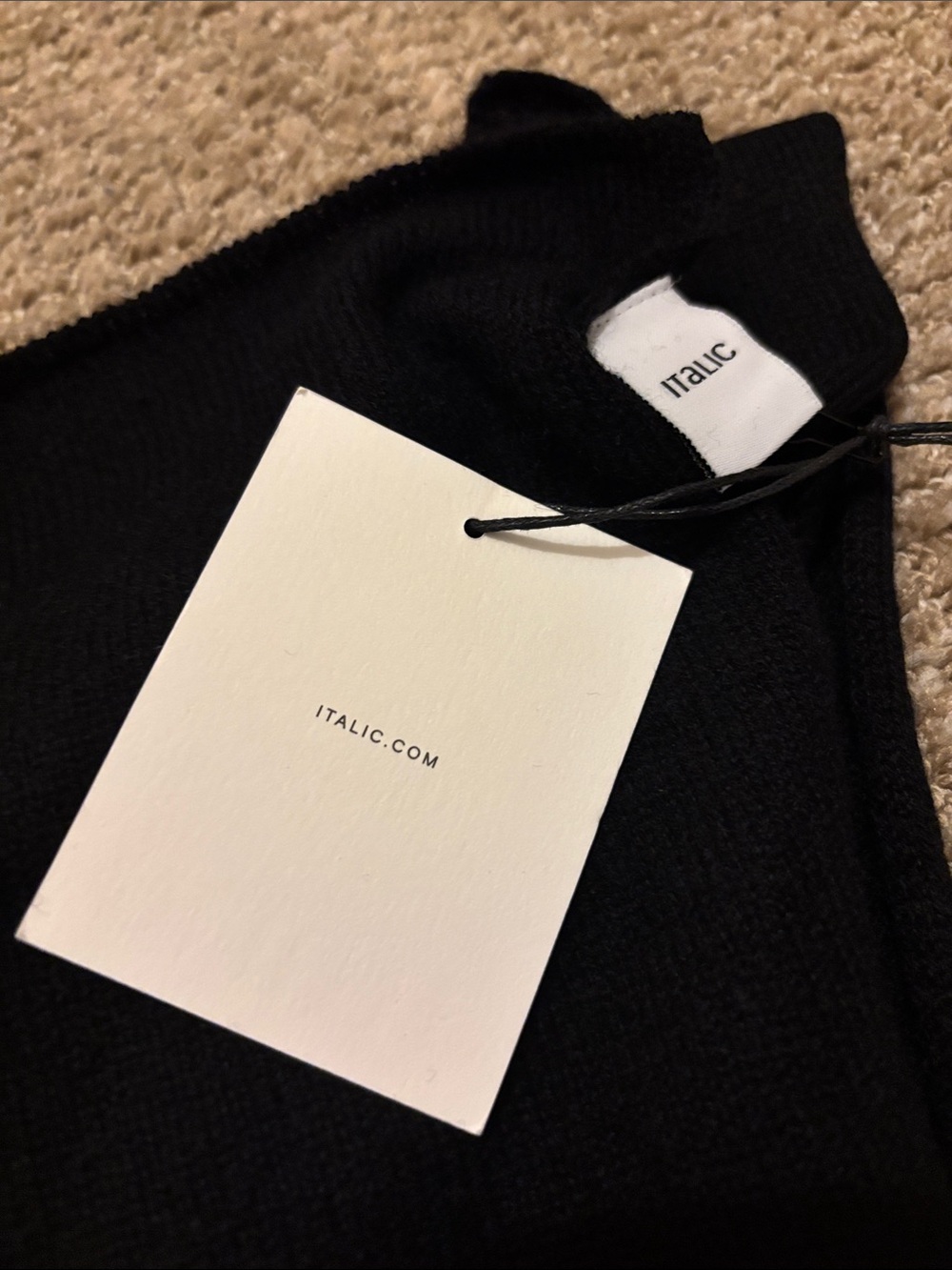 Italic 100% Cashmere Black Oversized Wrap Shawl Blanket Scarf NWT - Picture 2 of 4